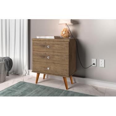 Imagem de Mesas De Cabeceira Status Com 3 Gavetas Nicho Retrô Quarto Cama - Loja Inova BR (Jequitiba)