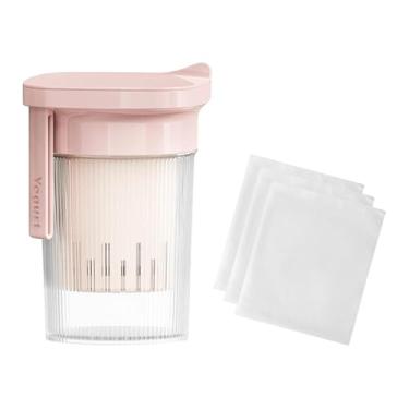 Imagem de IEUDNS Coador para Iogurte Grego com Tampa, Utensílio de Cozinha para Filtrar Leite E Queijo, Rosa