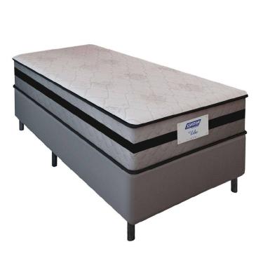 Imagem de Cama Box Solteiro Gazin Com Molas Ensacadas Vibe Cinza/Preto