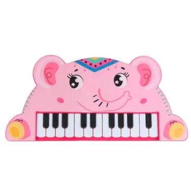 Imagem de Teclado Musical Infantil Animais, Piano de Brinquedo com Design de Personagens, Instrumento Musical Infantil de Brinquedo Encantador, 28 x 10,5 cm (Menina)