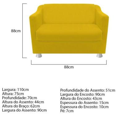 Imagem de kit Poltrona, Namoradeira Babel e Puff Dado Sala de Espera Recepção Co