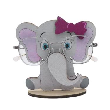 Imagem de BOLLEY JOSS Suporte de madeira para óculos de sol de animais fofos de madeira para exibição de óculos de sol de mesa para decoração de casa