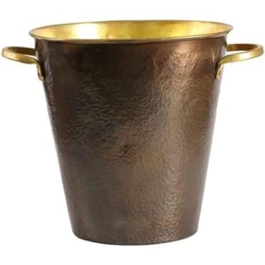 Imagem de Balde De Gelo Balde De Champage Balde De Gelo De Latão Hadmade Balde De Champage Retrô Balde De Refrigerador De Banheira De Gelo De Cerveja Para Bares Balde De Driks Para Festas, A, 20 x 12.3 x 20 cm