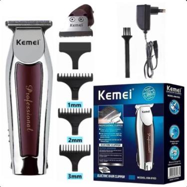 Imagem de Maquina Kemei KM-9164 Para Cabelo e Barba Preto - FAZA