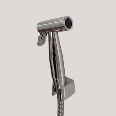 Imagem de Ducha Higienica Premium Prata Cromada Luxo Gatilho Ajustavel Chuveirinho Moderno Inoxidavel