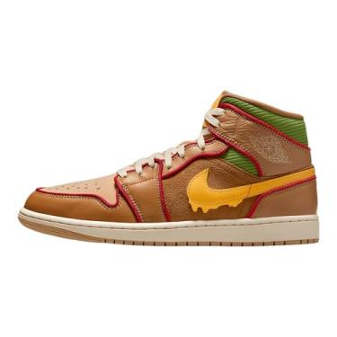 Imagem de Tênis masculino Air Jordan 1 Mid SE (IB7403-224, linho/gergelim/leite de coco/ouro universitário), Linho, 40 BR