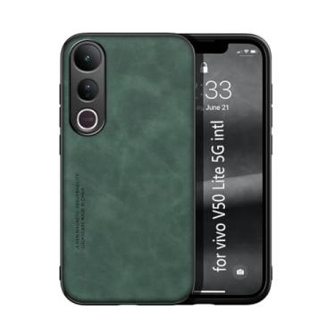 Imagem de Kepuch Silklike Capa para Vivo V50 Lite 5G (Intl) - Case Placa de Metal Embutida - Verde