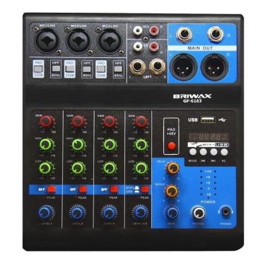 Imagem de Console Mesa Som Profissional 5 Canais Gravação Computador