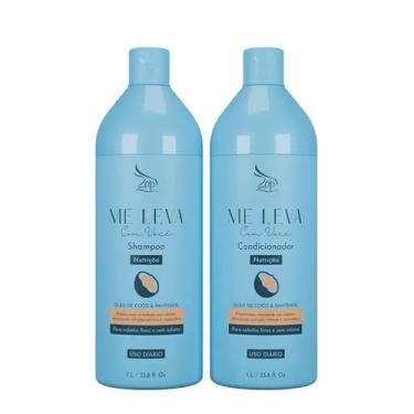 Imagem de Kit ME LEVA Shampoo e Condicionador Nutrição com Óleo de Coco e Pantenol, 1L Cada