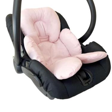 Imagem de Redutor de Bebê Conforto com Encosto Removível Chambray Rosê