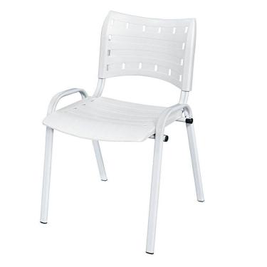 Imagem de Cadeira Iso Base Branco Igreja, Escola, Escritório - Branco Kit 1 Peça
