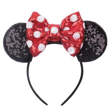 Imagem de Bandana JIAHANG Polka Dot Mic Mouse Ear Lantejoulas e laço para mulher