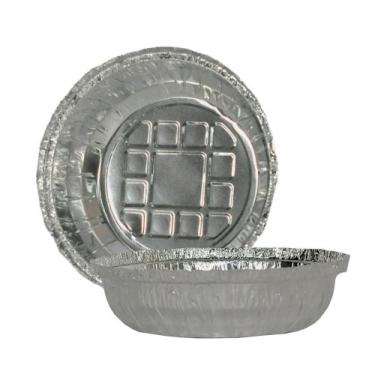 Imagem de Bandeja de Alumínio Redonda 410 ml c/200 unidades  - Fechamento Manual