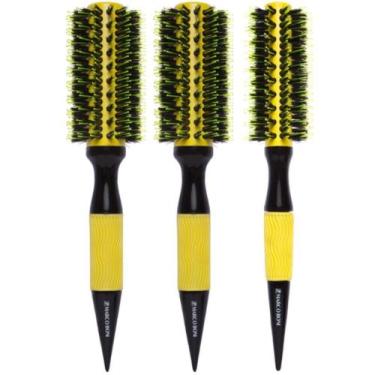 Imagem de Escovas Thermal Ceramic Yellow 2x 57mm 1x 47mm Marco Boni, 7333/7332