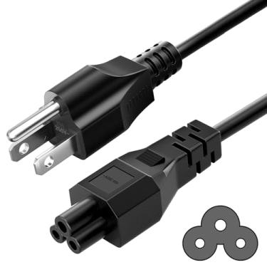 Imagem de Cabo de alimentação de 3 pinos para TV de 3 pinos de comprimento, cabo de alimentação Mickey Mous 7A 125V para LG LED LCD Smart 1080p HDTV, cabo de alimentação de impressora Epson (IEC-60320 C5 para