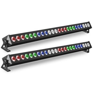 Imagem de 24X10W RGBW LEDs Bar Lights, Wall Washer Light Stage Effect Lighting DMX Sound Mode Color Changing for Outdoor Indoor Concert KTV Bar Event Party Show - 2 Pacotes