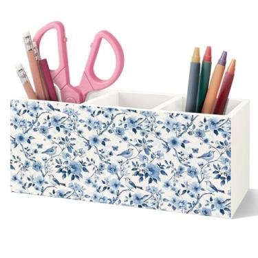 Imagem de Porta-lápis VIITlUE 740 de madeira, organizador de decoração de mesa