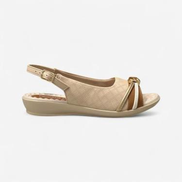 Imagem de Sandália Rasteira Piccadilly Bege, Brule, 36