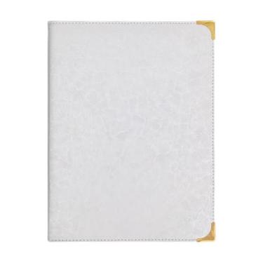Imagem de Xgdsnly Capa para Cardápio de Restaurante, Suporte para Cardápio, Lista, Bebidas, 4 Páginas, 9,6 X 12,6 Polegadas, Pasta de Cardápios para Casamento, Café, Fe, Branco
