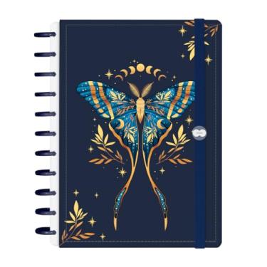 Imagem de Caderno Disco Inteligente Iscool G+ Cosmos Mariposa Azul