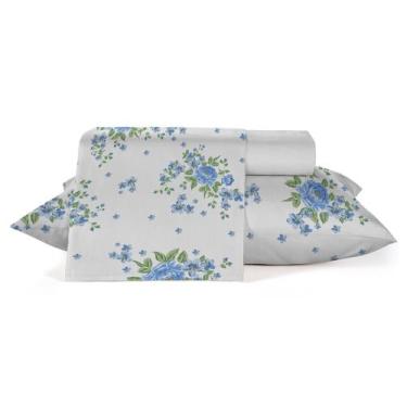 Imagem de Jogo Lençol TEKA Casal Percal 150Fios Diamante 4Pçs Todo Estampado Mac