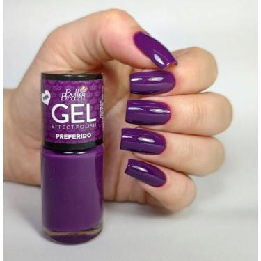 Imagem de Esmalte Efeito Gel Preferido Bella Brazil 9ml  Brilho e Longa Duração