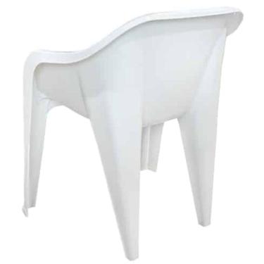 Imagem de Cadeira Poltrona Confort Luxo Branca Prática Leve Empilhável