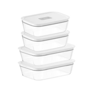 Imagem de Conjunto de Potes de Vidro Herméticos 4 Peças Fresh Lock Ou