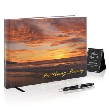 Imagem de Livro de visitas fúnebre Modern Album Designs Sunset Hardcover