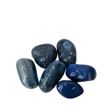 Imagem de Pedra Natural Ágata Azul 4 a 6 cm Rolada 500 gramas