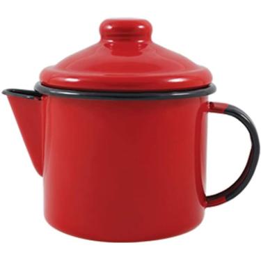 Imagem de Leiteira Bule Chá Esmaltada Mãe Agata Ewel Cores 600 Ml