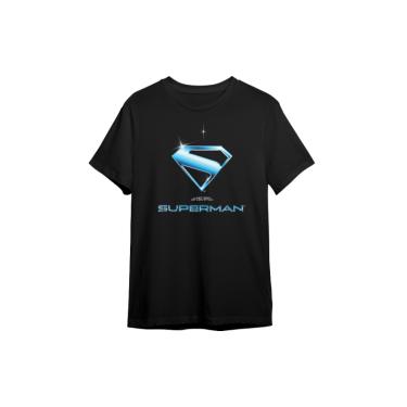 Imagem de Camiseta Esportiva Preta Manga Curta Superman Metal