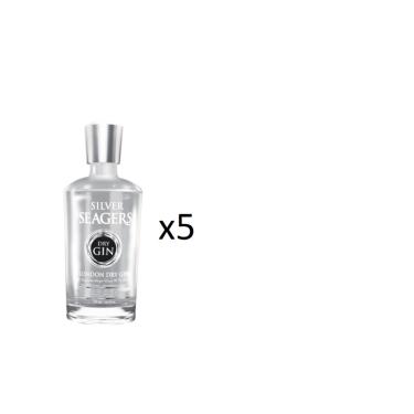 Imagem de Kit Gin Silver Seagers London Dry 750ml 5 Unidades