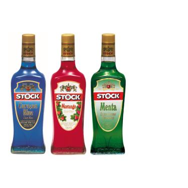 Imagem de Kit Licores Stock - Menta, Curaçau Blue E Morango 720ml Cada