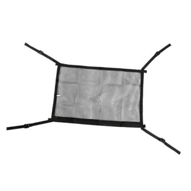 Imagem de KiBcsLic Rede de armazenamento de teto de carro 78x51 cm para deslocamentos diários, instalação fácil com zíper duplo, organizador de brinquedos e roupas,