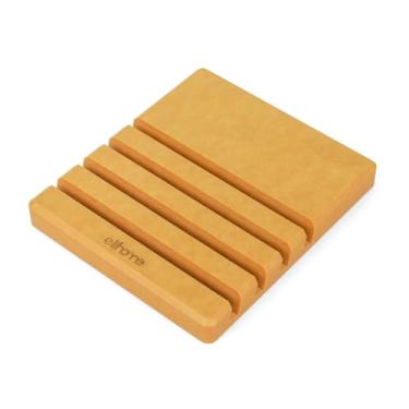 Imagem de Elihome Organizador de tábua de corte, suporte angular de 4 compartimentos — composto de fibra de madeira, pés antiderrapantes, pode ser lavado na lava-louças, resistente ao calor 176 °C, não poroso