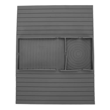 Imagem de Asixxsix Bandeja para braço de sofá, 13,4 x 16,9 x 0,2 polegadas, antiderrapante, silicone macio, porta-copos para sofá, para café, controle remoto, telefone, lanches (Cinza)