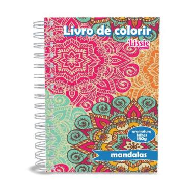 Imagem de Livro de Colorir, Mandalas, Capa Dura, A5, 180g, 50 desenhos, Coloring
