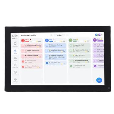 Imagem de Hyuduo Smart Family Planner Calendário Digital Tela de Toque Full HD de 15,6 Polegadas Com AI Cloud Photo Frame Gerenciamento Eletrônico de Itinerário para Organização Doméstica (Plugue UE 100‑240