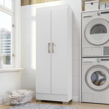 Imagem de Armário Sapateira Multiuso 2 Portas Com Chave Essencial - Branco