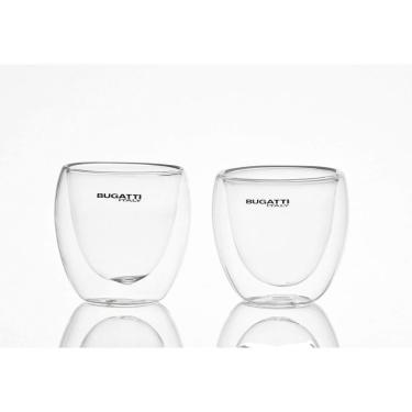 Imagem de Conjunto 2 Copos De Café Chá Licor Parede Dupla 80ml Bugatti