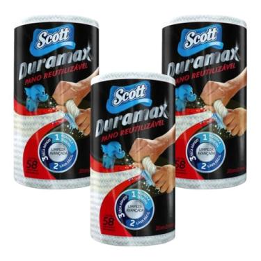 Imagem de Pano Reutilizavel Duramax 3 Rolos Pano Multiuso Kits na Web