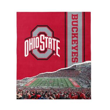 Imagem de Northwest Ohio State Buckeyes Toalha de praia de microfibra NCAA, secagem rápida, macia e absorvente, leve, essencial de viagem para piscina ou banho, 152 x 178 cm
