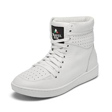 Imagem de TRAVEL FOX Cano alto unissex 900 de couro napa bico redondo com cadarço, Branco, 9.5 Women/8 Men