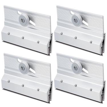 Imagem de OIHYA Conjunto de rolo para porta de chuveiro sem moldura M 6053, pacote com 4 rodas de plástico redondas de 1/10.2 cm, rolamentos de esferas de aço, alumínio extrudado, peças de reposição para porta