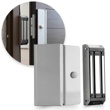 Imagem de Fechadura Eletroímã M100 Com Sensor Imã Magnética Ipec - Ipec, BRANCA