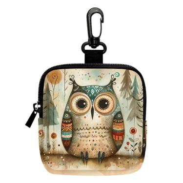 Imagem de Whimsical Eye Mini porta-moedas chaveiro, bolsa multifuncional para chaves, moedas, fone de ouvido, batom, porta-cartões, organizador de cabos de dados, bolsa com zíper, acessórios