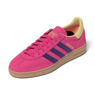 Imagem de adidas Tênis feminino Lucpnk/Cpurpl/Almyel Handball Spezial W Lucid pinkCollegiate Purple/Quase Yellow 34, Multi, 6 Wide