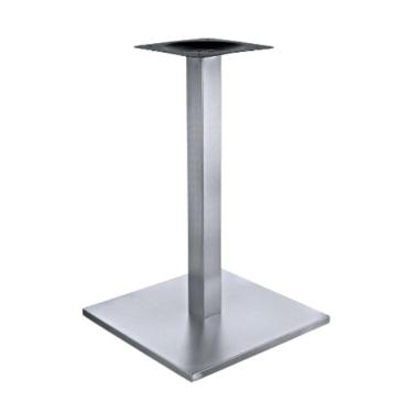 Imagem de Base De Mesa Quadrada 5043 Alpha Rivatti 72 Cm (altura) Em Aço Inox Cor Prata Base Quadrada