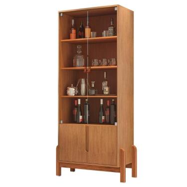 Imagem de Cristaleira De Vidro Para Sala De Jantar Nay C14 Cedro - Mpozenato